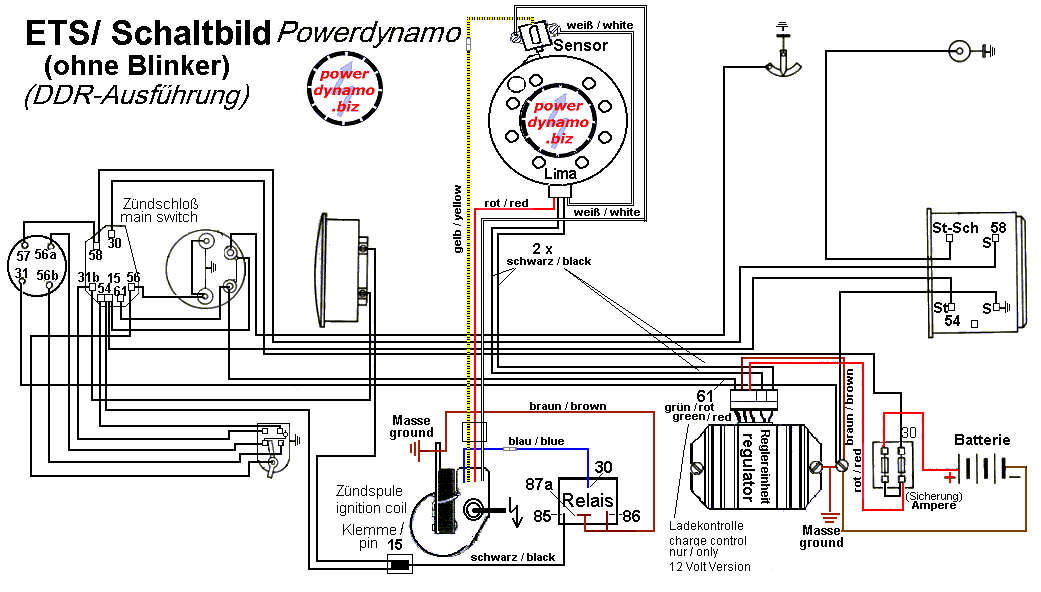 Schaltplan Etz 250 - Wiring Diagram