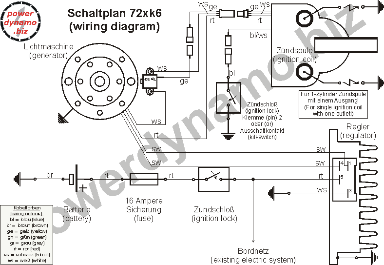 Connect the parts as shown in wiring diagram 72xk6