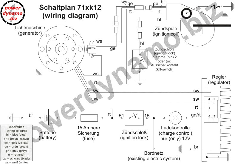 Connect the parts as shown in wiring diagram 71xk12